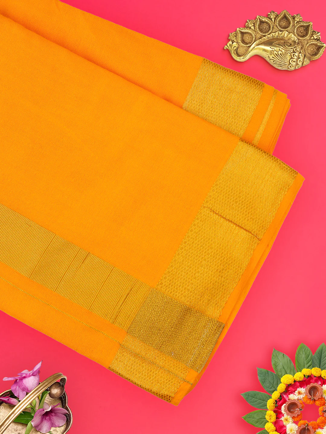 Men Panchakacham with Angavasthram Dheeksha Mango (9+5) - Image 4