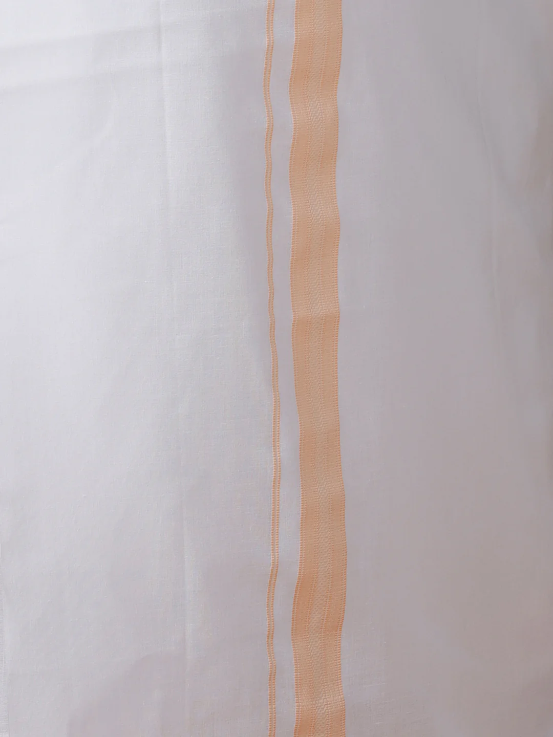 Men Peach Shirt With Matching Border Dhoti Set Trendy - Image 6