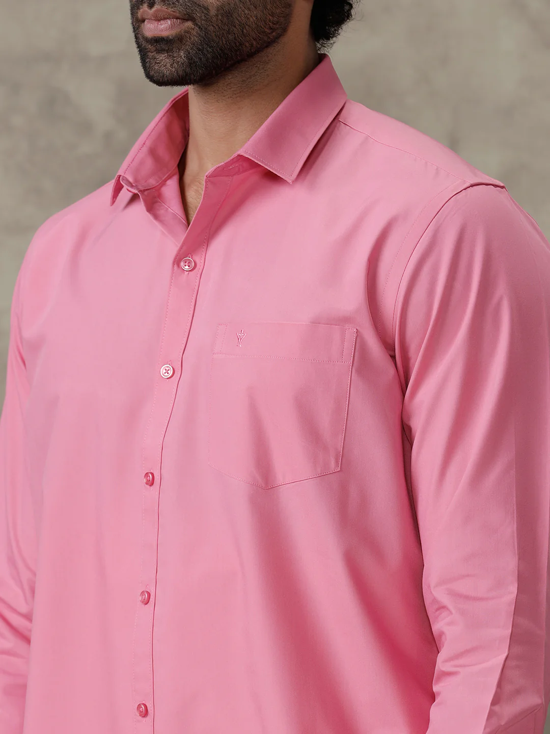Men Persian Pink Shirt With Matching Border Dhoti Set Trendy - Image 7