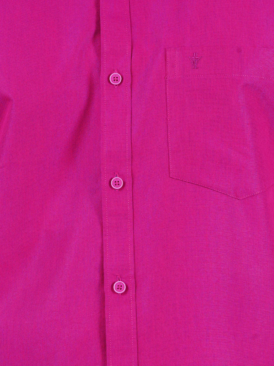 Men Pink Half Sleeves Shirt with 1/2" Inch Gold Jari Border Single Layer Dhoti Combo - Image 4
