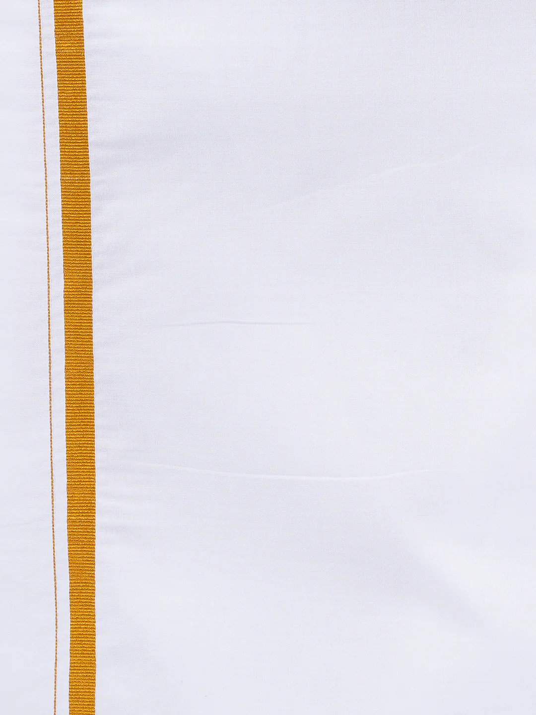 Men Pink Half Sleeves Shirt with 1/2" Inch Gold Jari Border Single Layer Dhoti Combo - Image 5