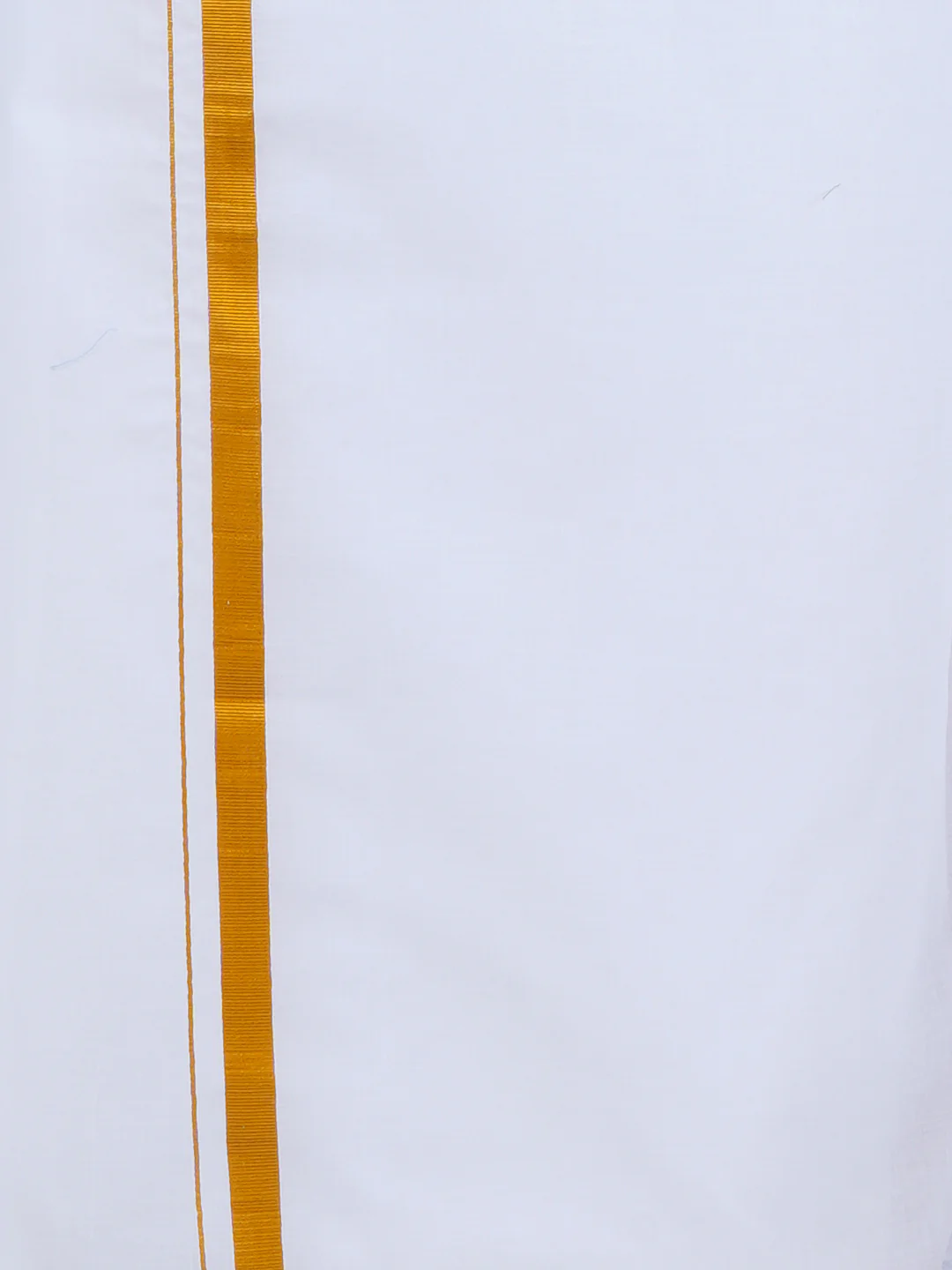 Men Pink Half Sleeves Shirt with 3/4" Inch Gold Jari Border Single Layer Dhoti Combo - Image 5