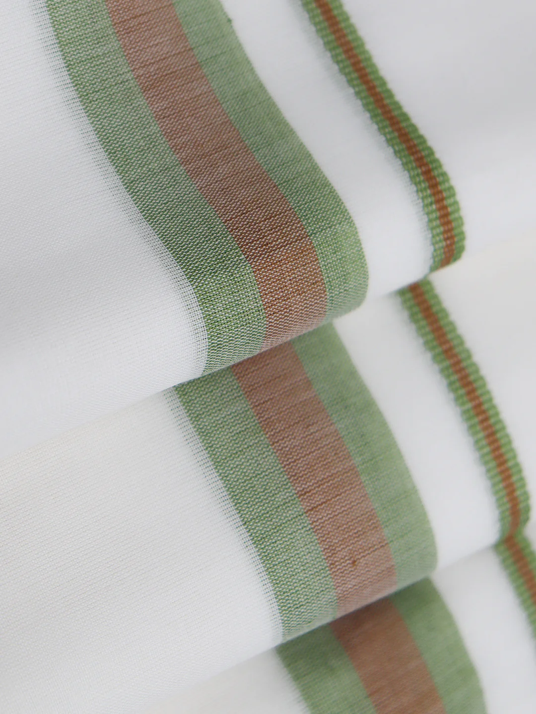 Men Premium Cotton Double Layer White Dhoti with Fancy Border LC30 - Image 3