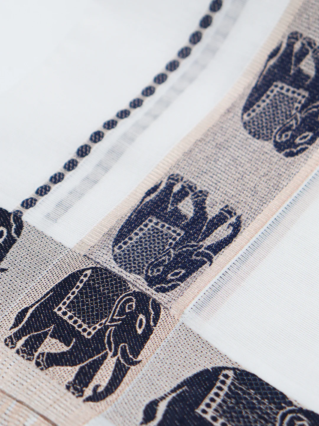 Men Premium Cotton Double Layer White Dhoti with Fancy Jari Border Luxury Elite LC31 - Image 5
