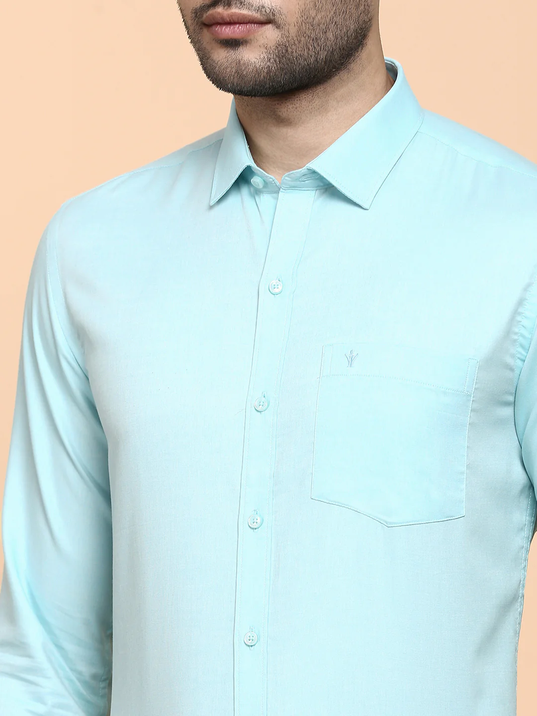Men Premium Cotton Shirt Sky Blue EL GP19 - Image 7