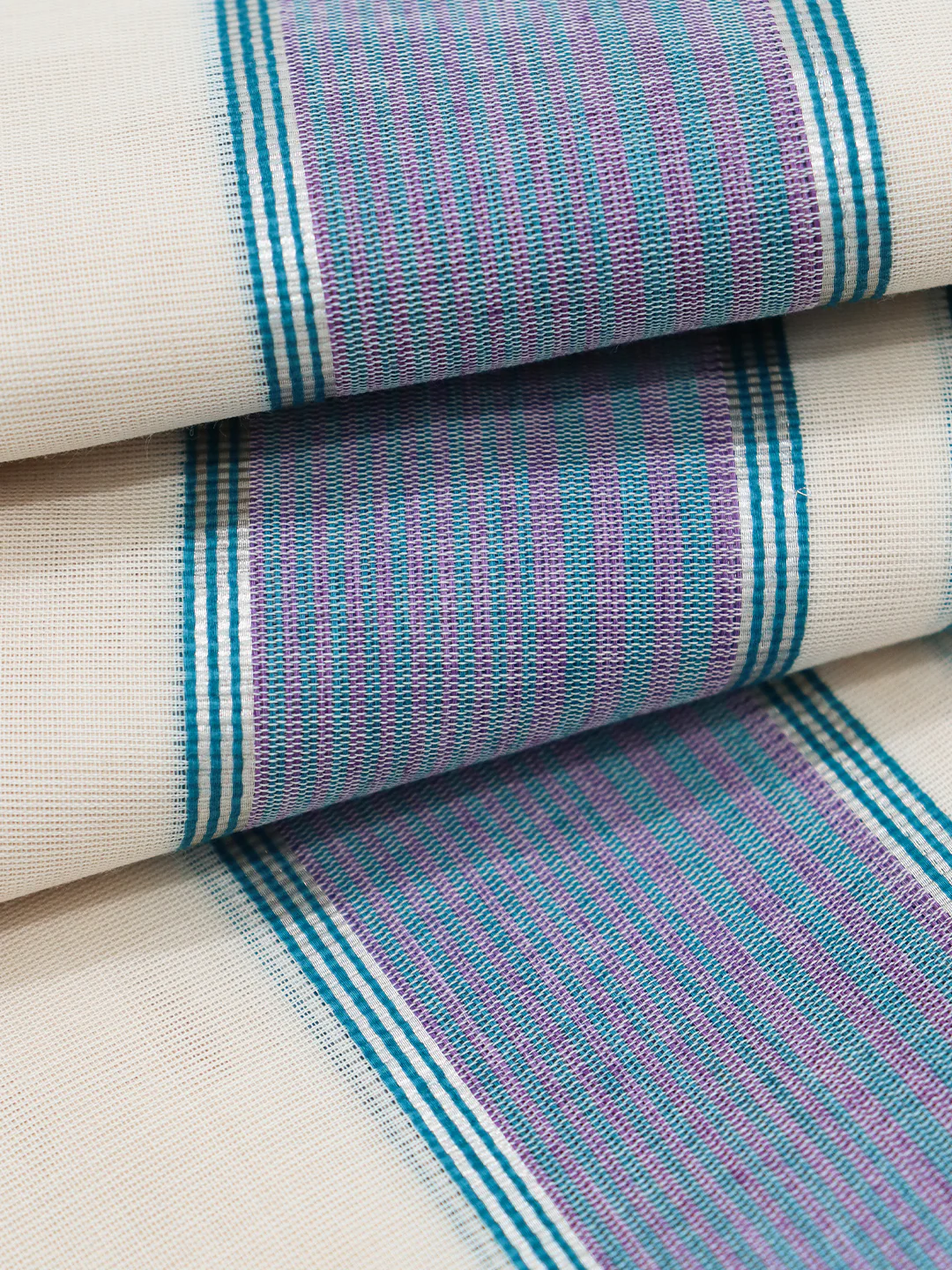 Men Premium Handloom Cream Dhoti with Fancy Border HLM94 - Image 5