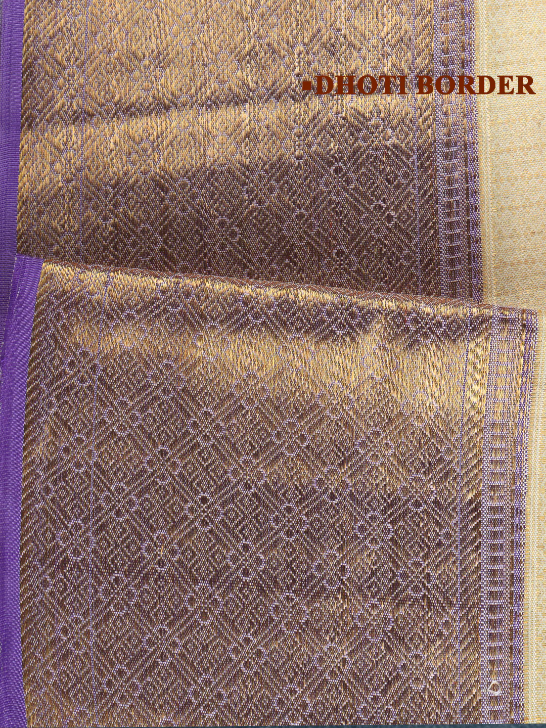 Men Premium Pure Silk Dhoti & Towel Set with 6" inch Gold Jari Border Amirtham AM9 - Image 7