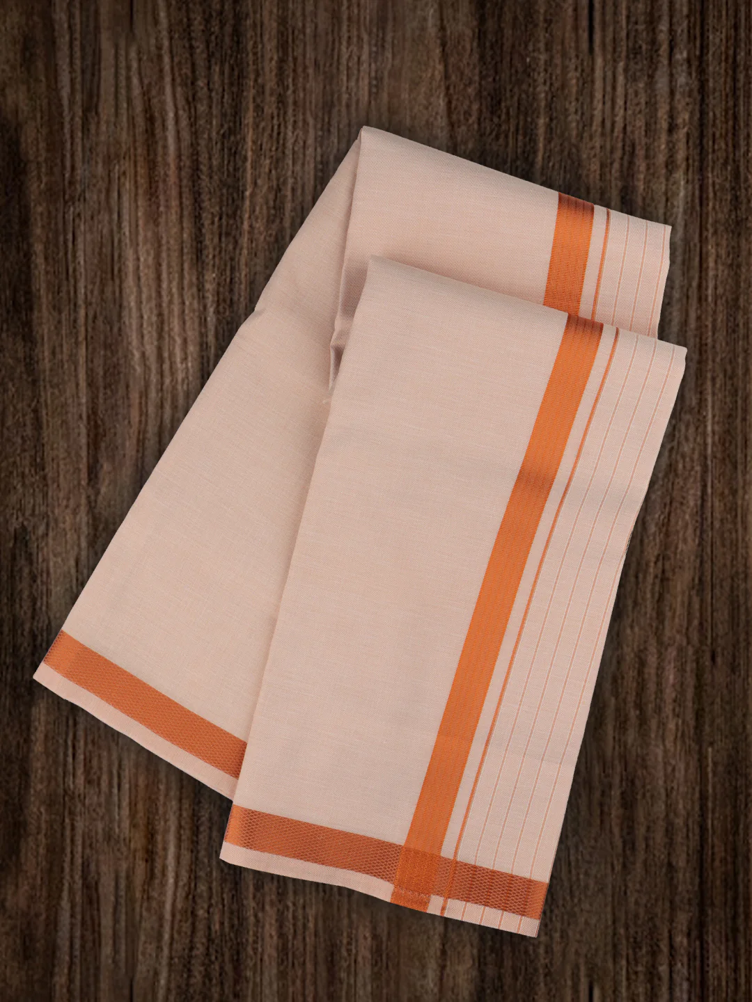 Men Premium Tissue Dhoti & Shirt Sets Celebrity Delight Copper - Image 3