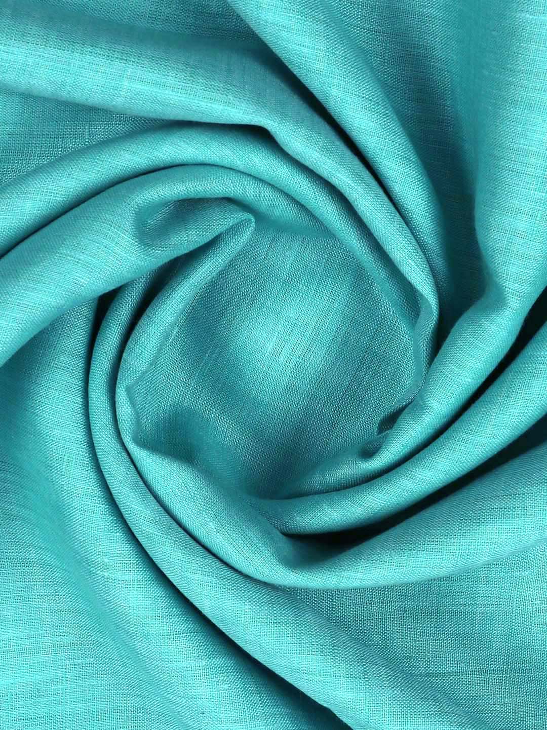 Men Pure Linen Blue Plain Shirt Fabric Irish 8080