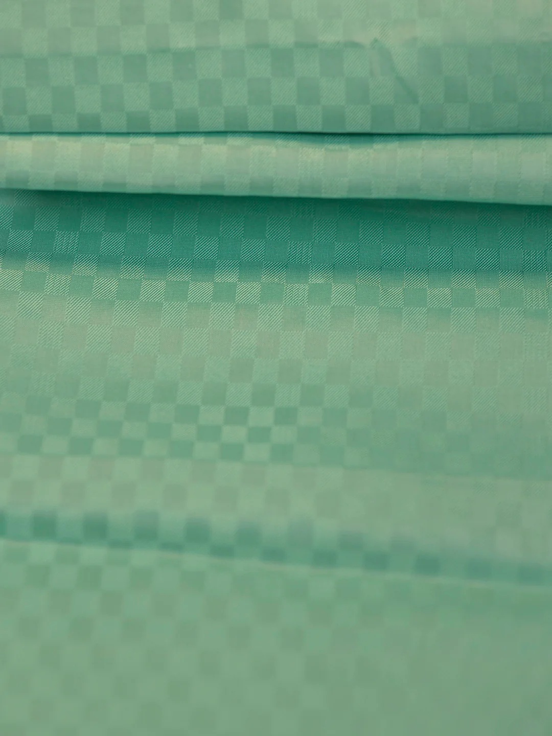 Men Pure Silk Green Dhoti Shirting & Towel Set with 2" inch Silver Jari Border RJ08 - Image 4