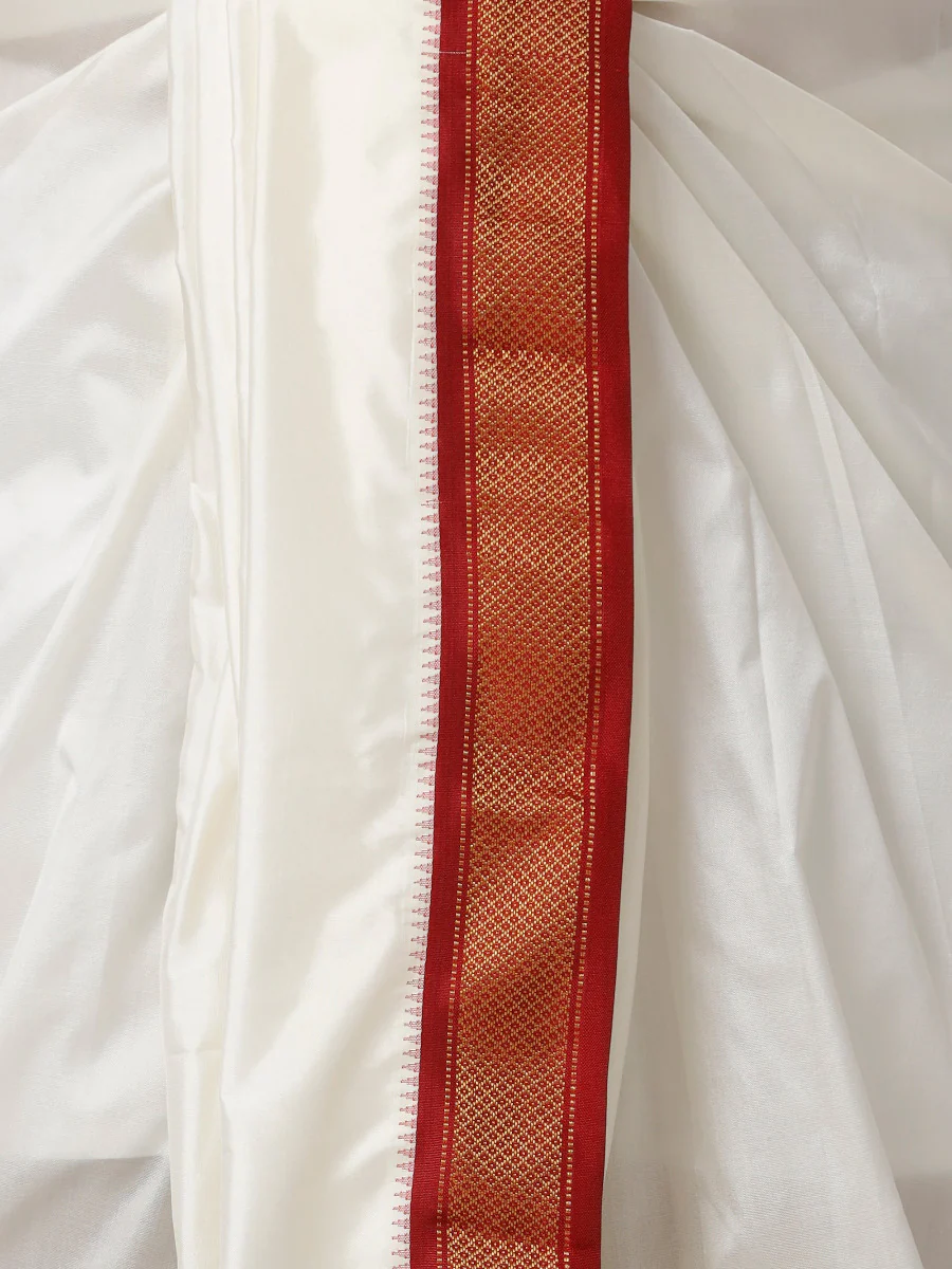 Men Pure Silk Mayilkhan Border Panchakacham & Towel Set 9+5 Thirukalyan 7K - Image 8