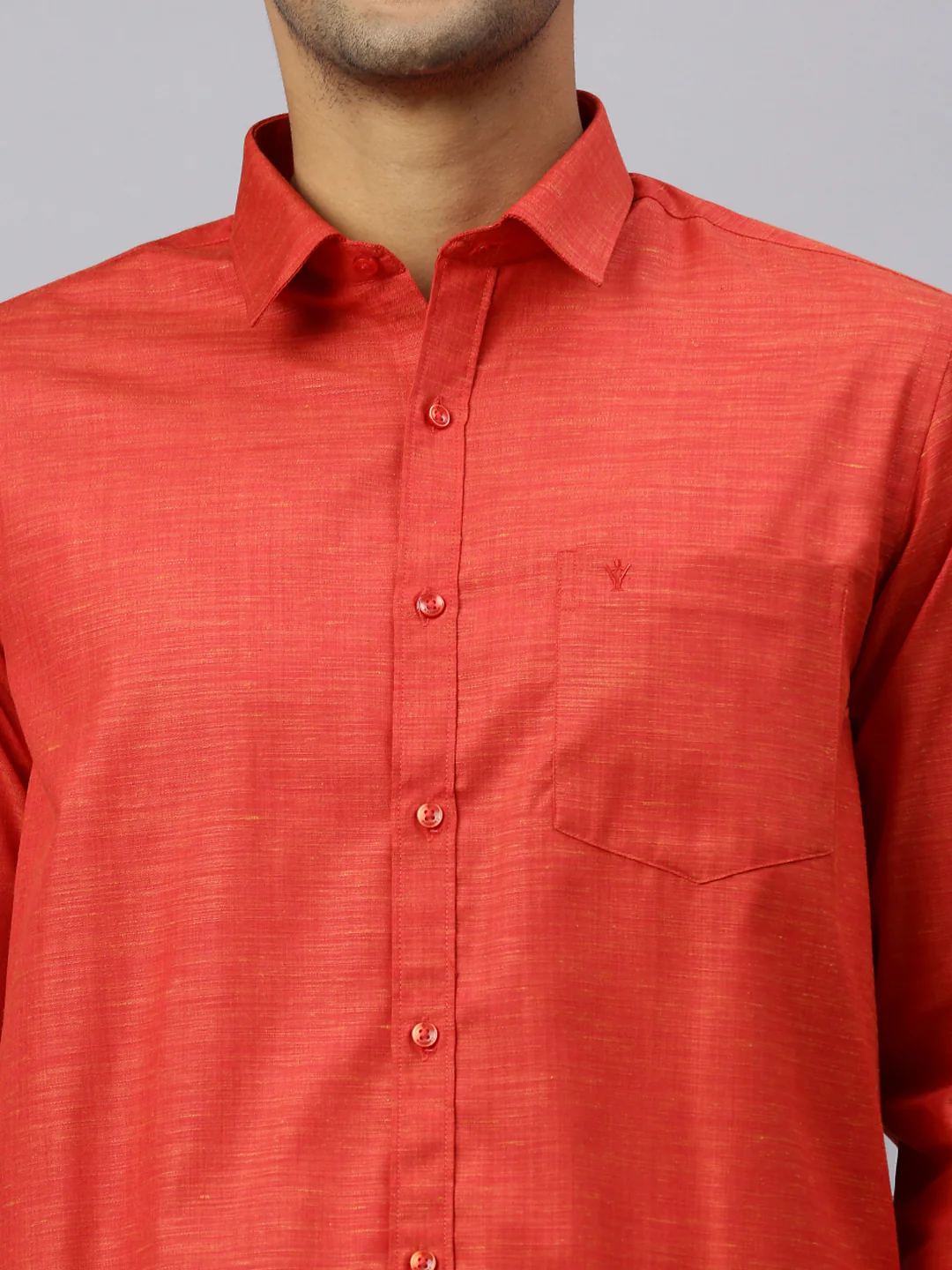 Men Rosewood Red Matching Border Dhoti & Full Sleeves Shirt Set CV4 - Image 6