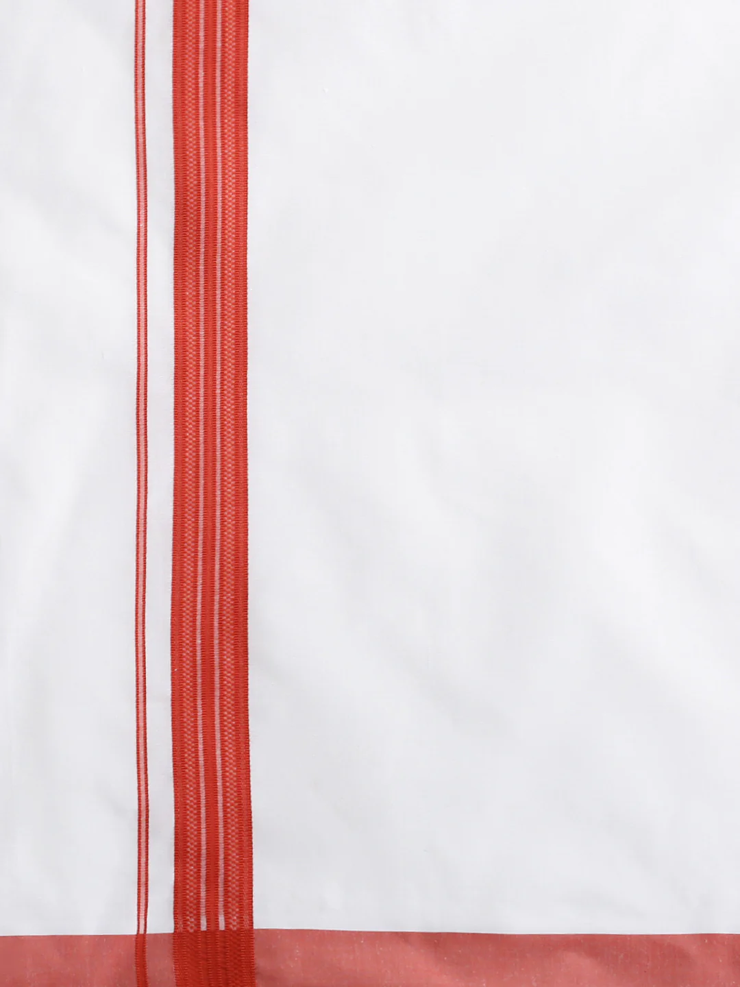 Men Rosewood Red Matching Border Dhoti & Full Sleeves Shirt Set CV4 - Image 7