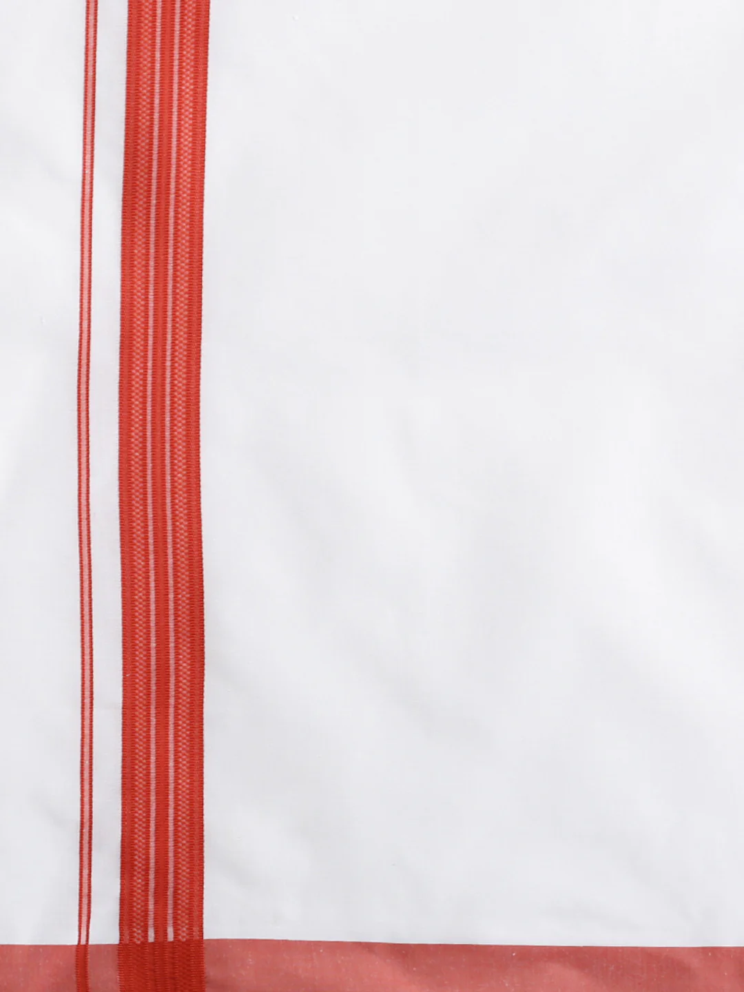 Men Rosewood Red Matching Border Dhoti & Half Sleeves Shirt Set CV4 - Image 7