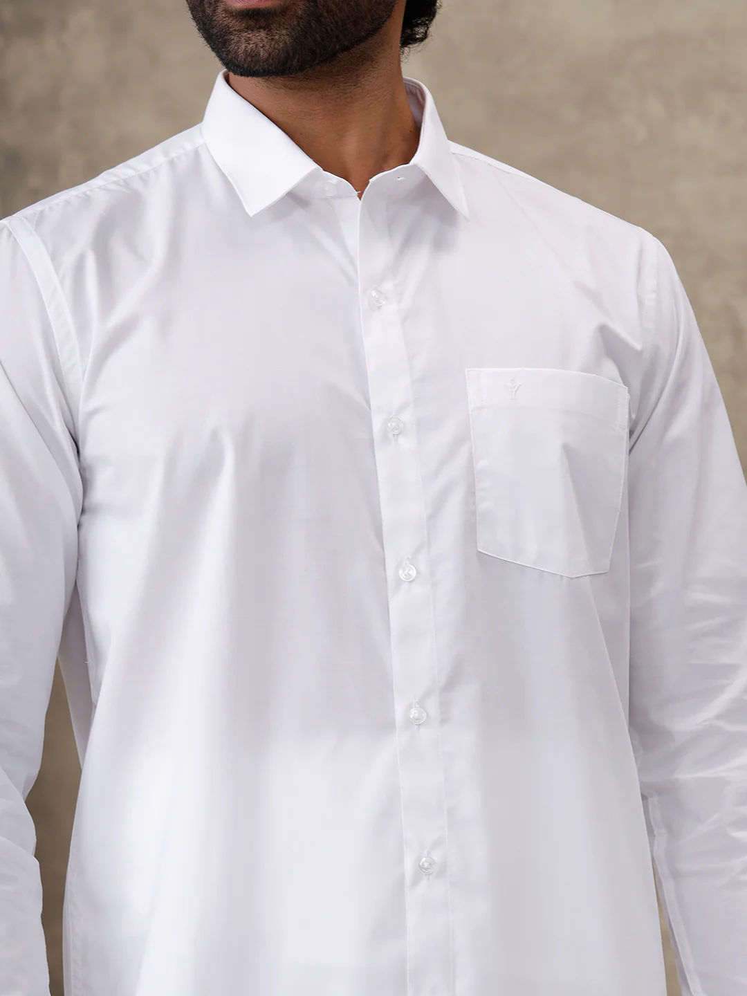 Men Rubio White Shirt with Paramas Dhoti Combo - Image 4