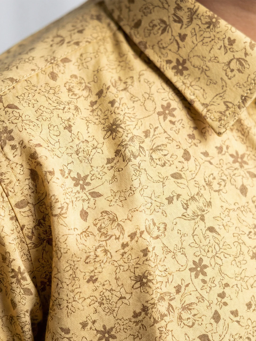 Men Sandal Matching Border Dhoti With Printed Shirt Set Fusion PS21 - Image 5