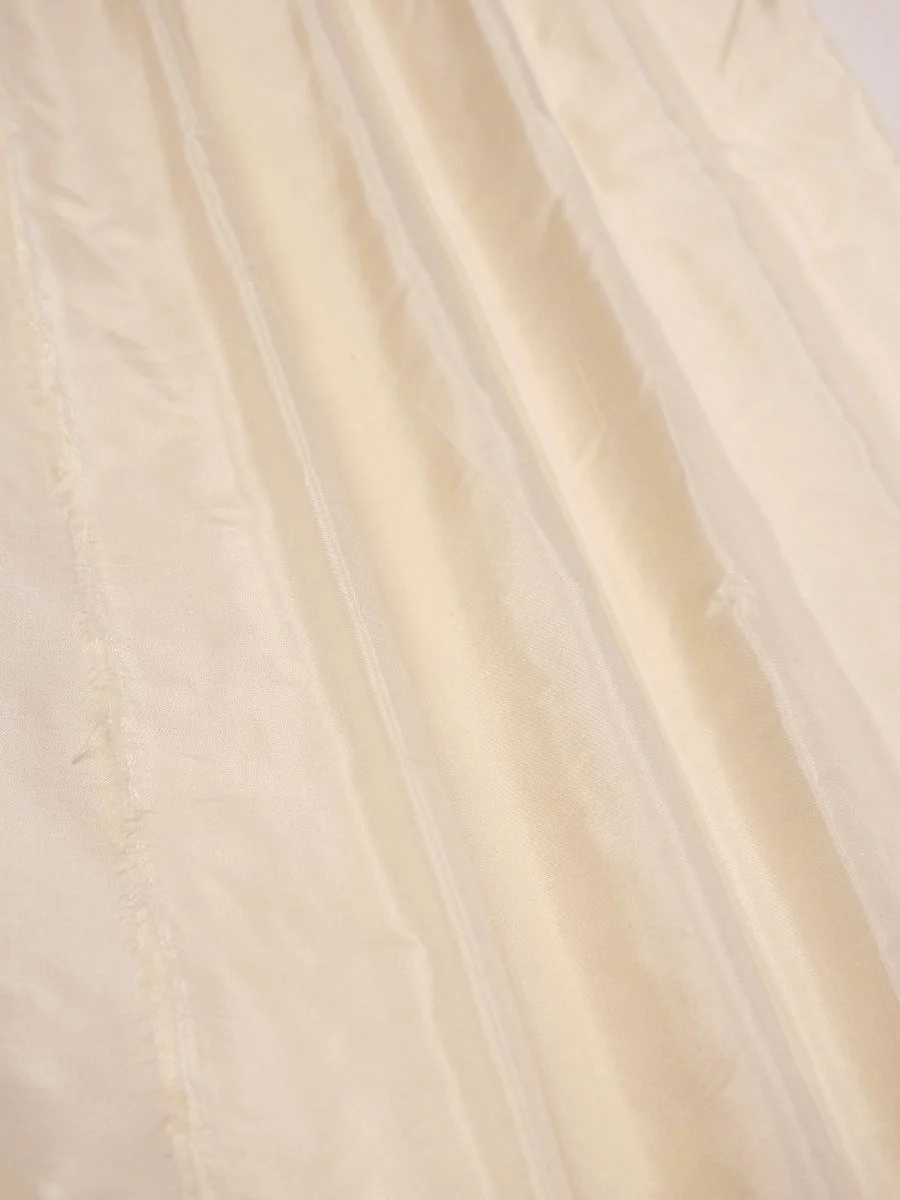Men Silk Cream Shirt Fabric 2.25M - Image 2