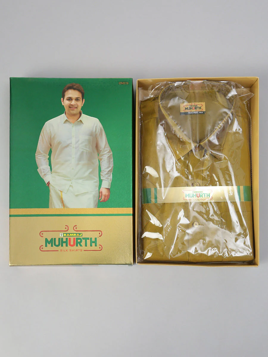 Men Silk Feel Olive Green Half Sleeves Shirt SFC04 - Image 6