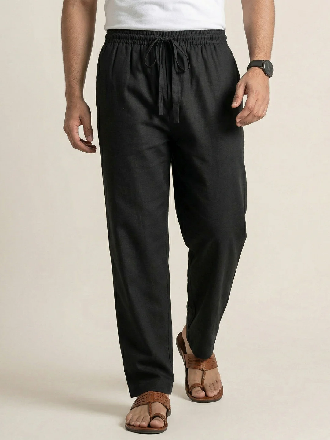 Men Stretch Cotton Black Kurta Pant EP2