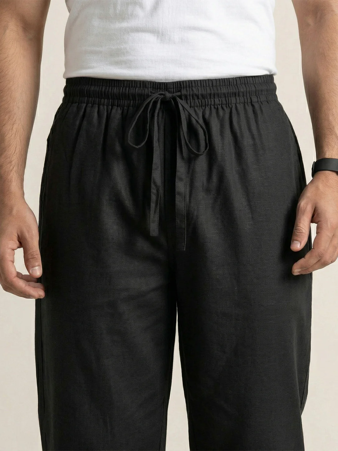 Men Stretch Cotton Black Kurta Pant EP2 - Image 3