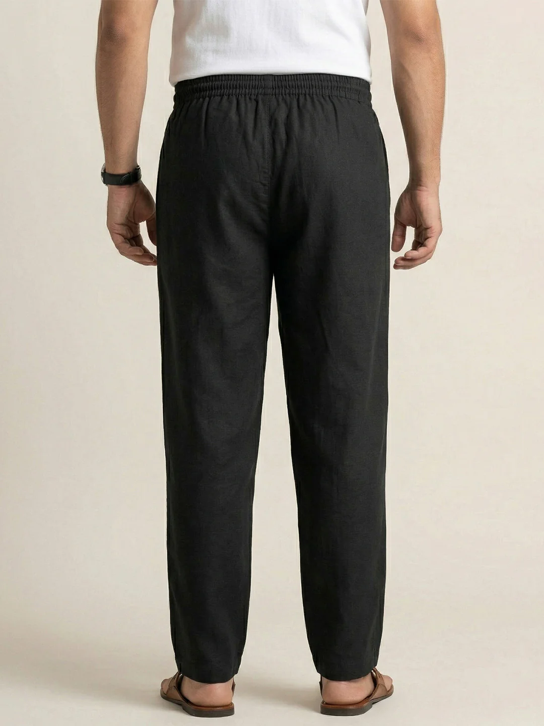 Men Stretch Cotton Black Kurta Pant EP2 - Image 4