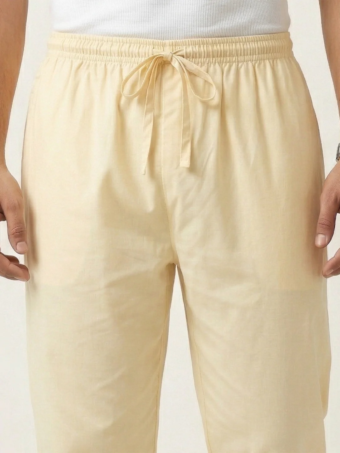 Men Stretch Cotton Creamy Sandal Kurta Pant EP3 - Image 3