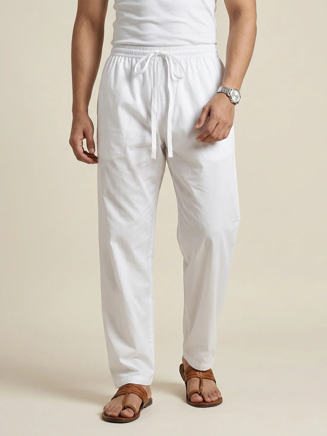 Men Stretch Cotton White Kurta Pant EP1