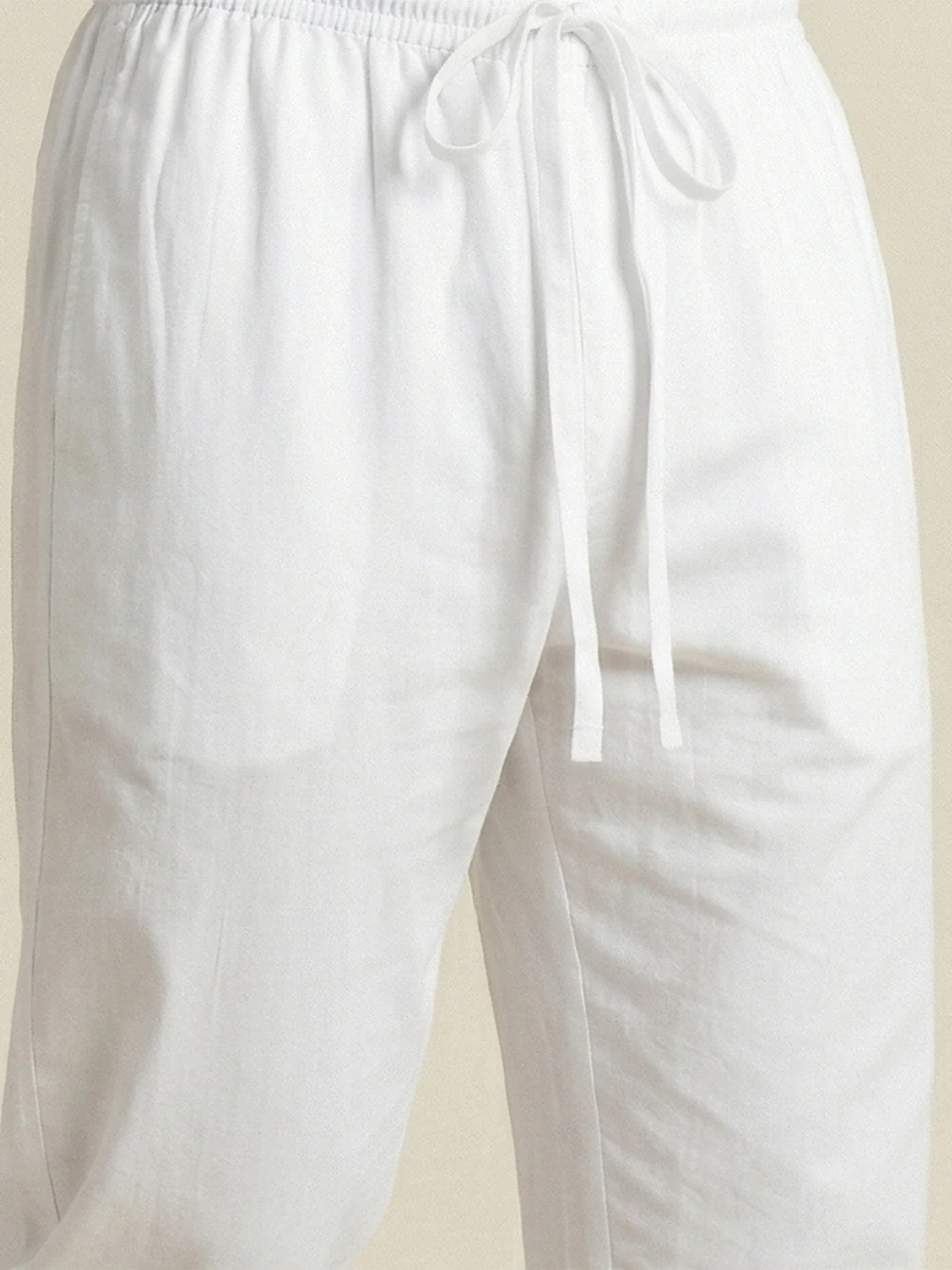 Men Stretch Cotton White Kurta Pant EP1 - Image 3