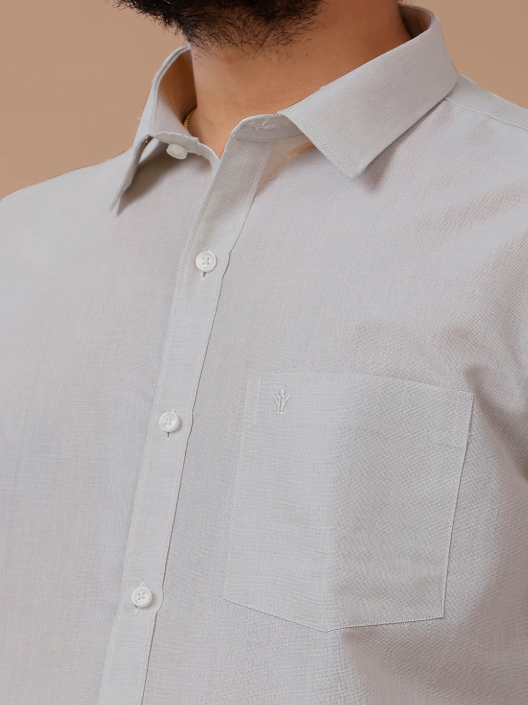 Men Tissue Dhoti & Full Sleeves Shirt Set Licorice - Image 2