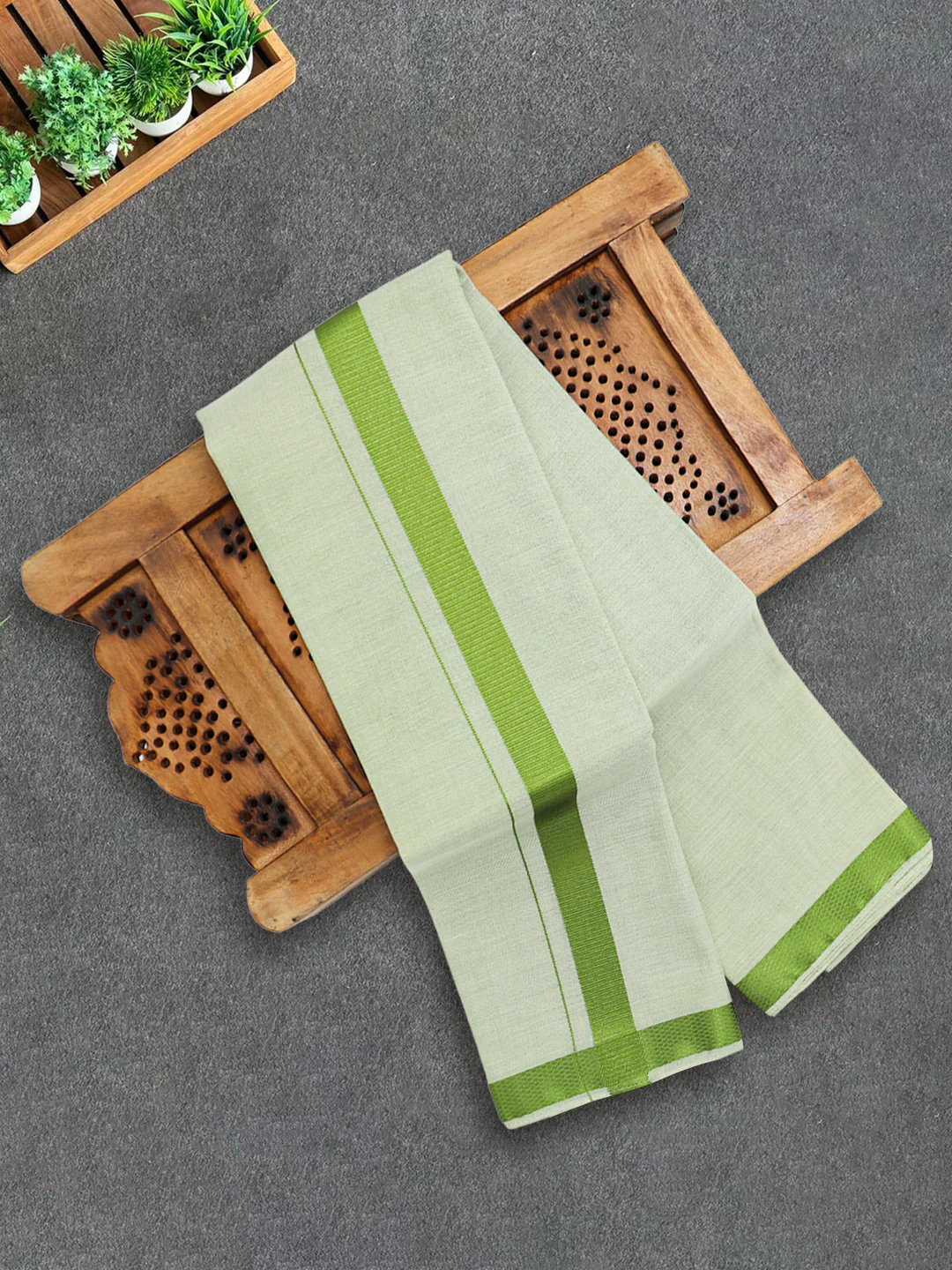 Men Tissue Moss Green Towel Ideal - Image 2