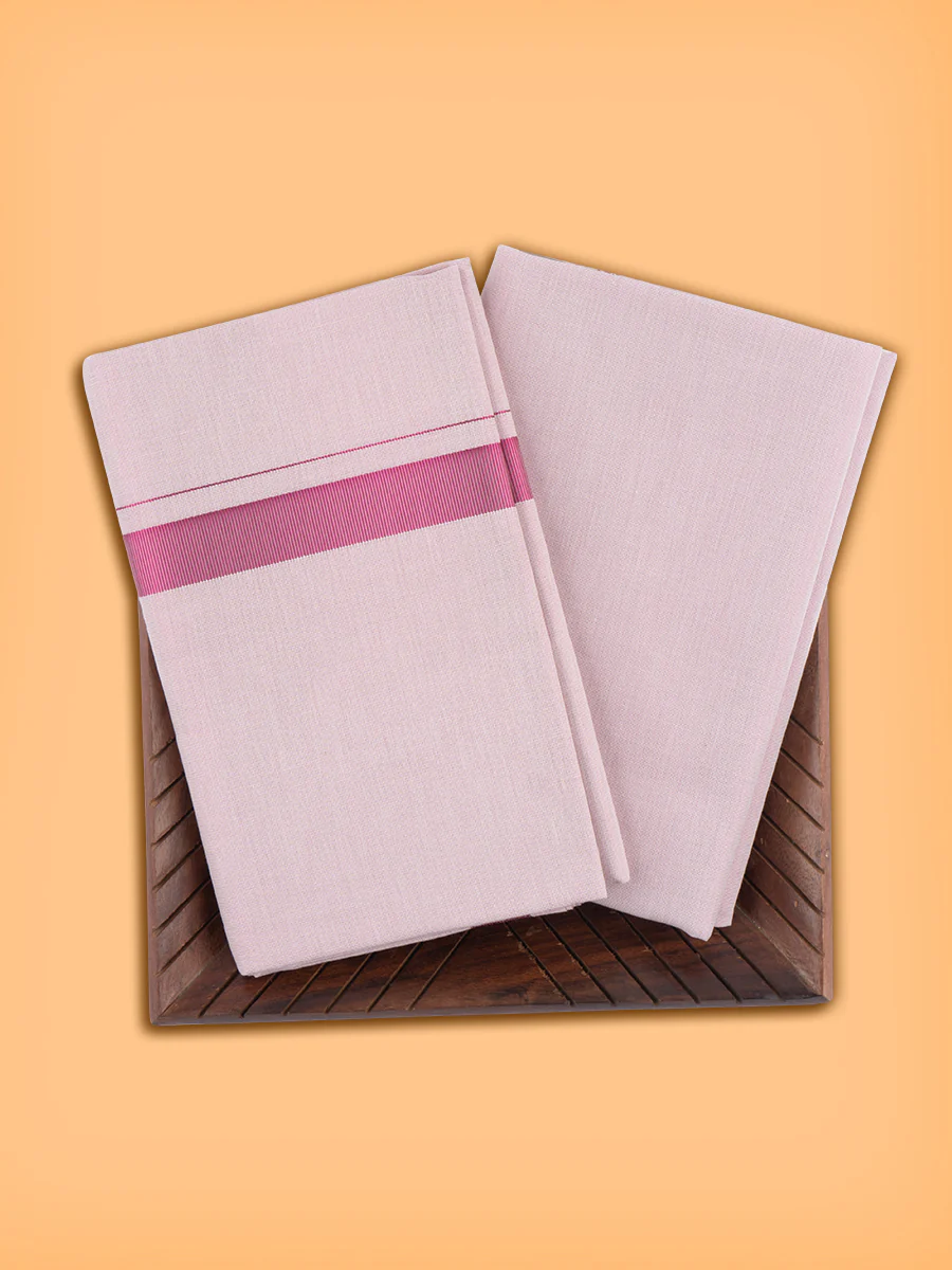 Men Tissue Rose Dhoti & Shirting Set Celebrity Set - Image 2