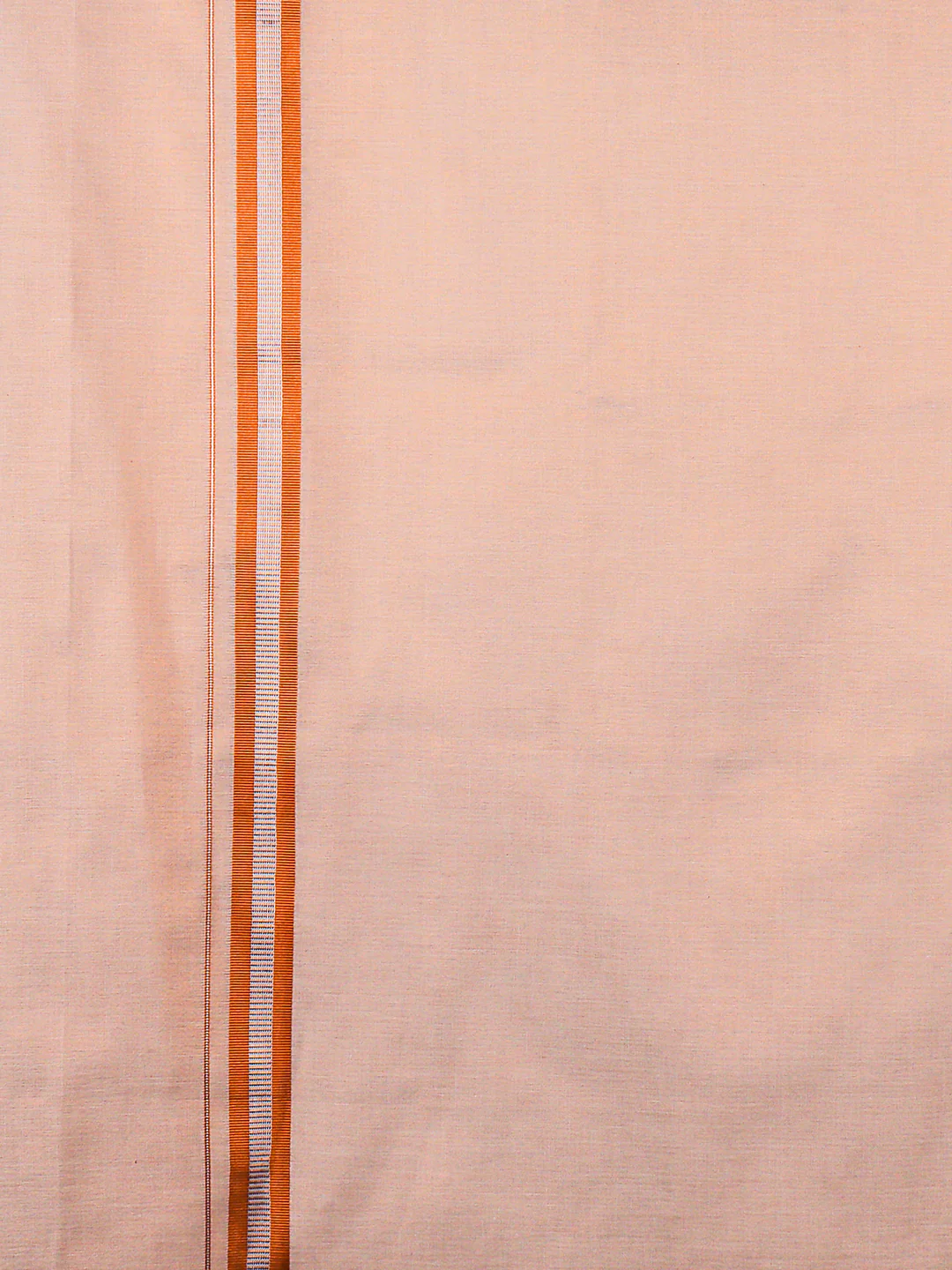 Men Tissue Single Layer Copper Dhoti with Fancy Jari Border - Image 6