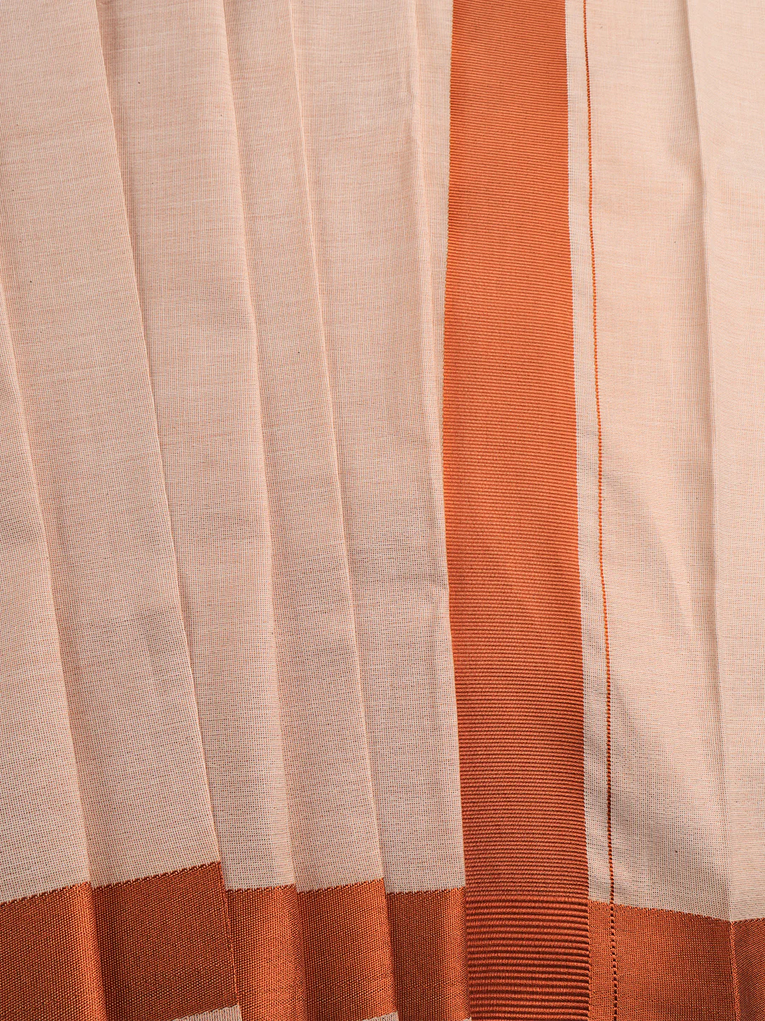 Men Tissue Single Layer Copper Dhoti with Jari Border Extreme - Image 6