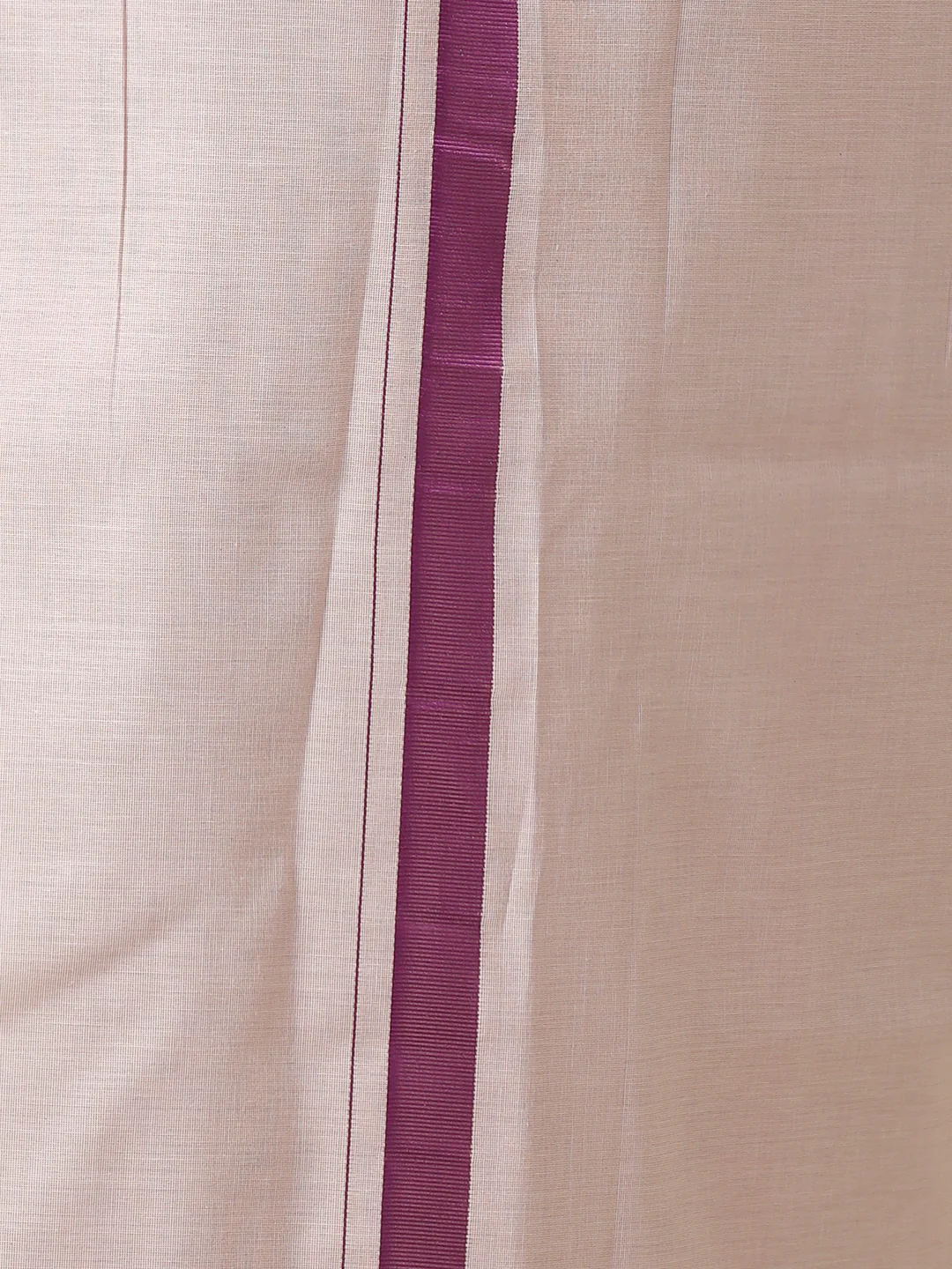 Men Tissue Single Layer Purple Dhoti with Big Border Extreme - Image 4