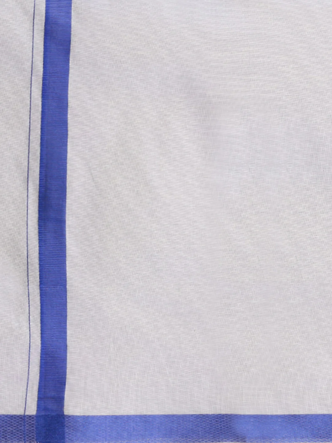 Men Tissue Single Layer Royal Blue Dhoti with Big Border Extreme - Image 4