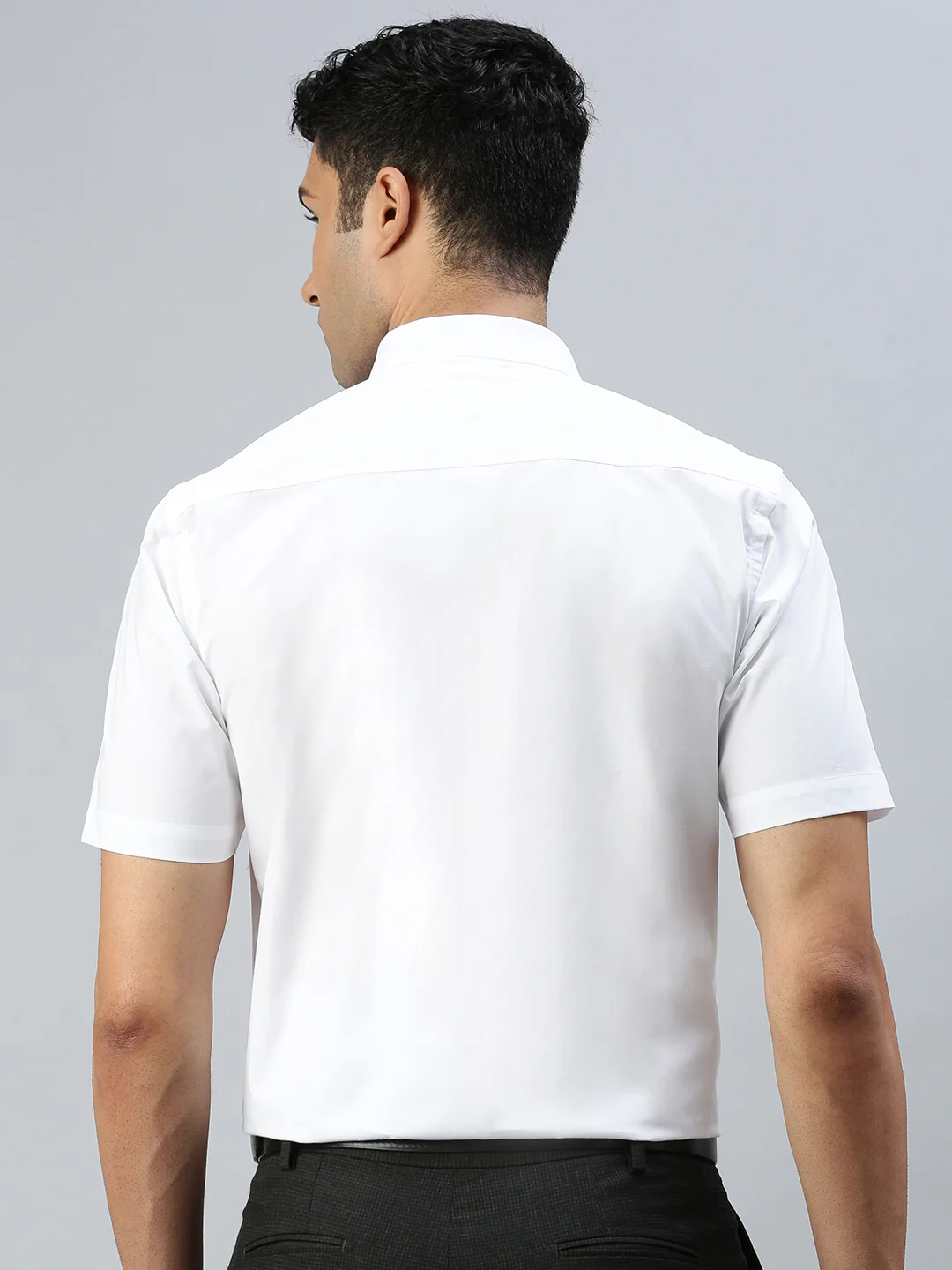 Men Uniform 100% Cotton White Shirt Half Sleeves - Image 4