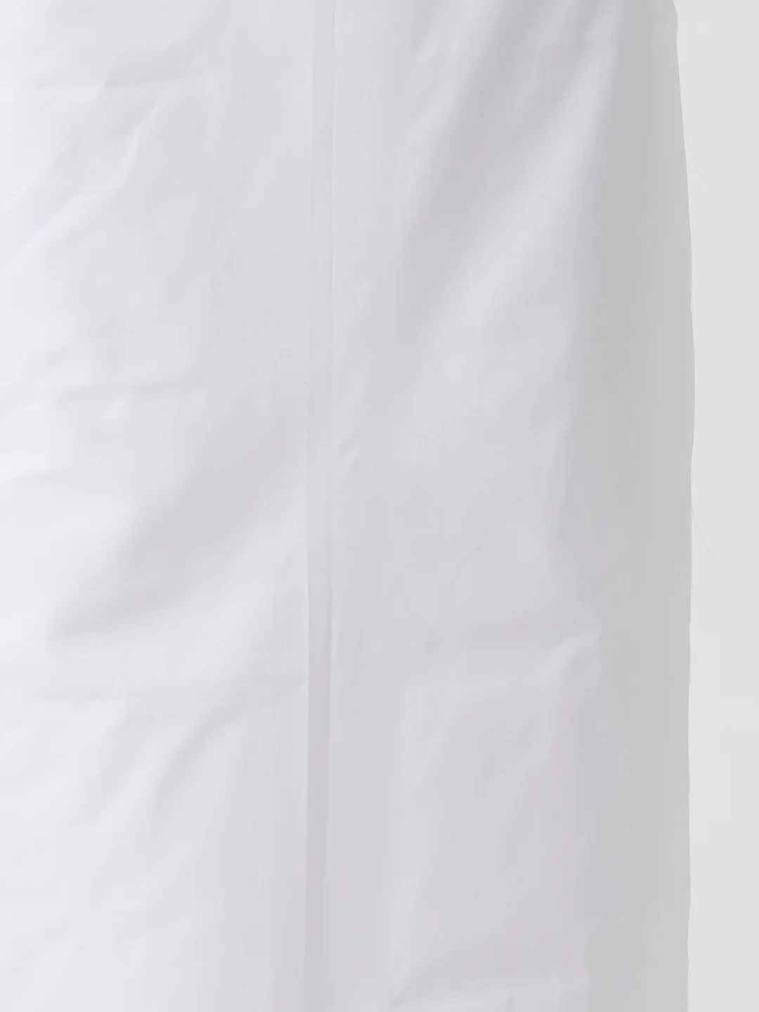 Men White Full Sleeves Medium Length Kurta with Prayer Dhoti Combo Alharam - Image 6