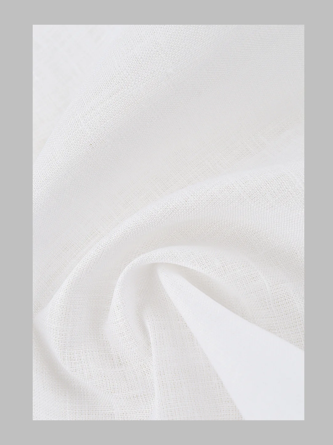Men White Linen Cotton Shirt Fabric Linen Lyocell - Image 4