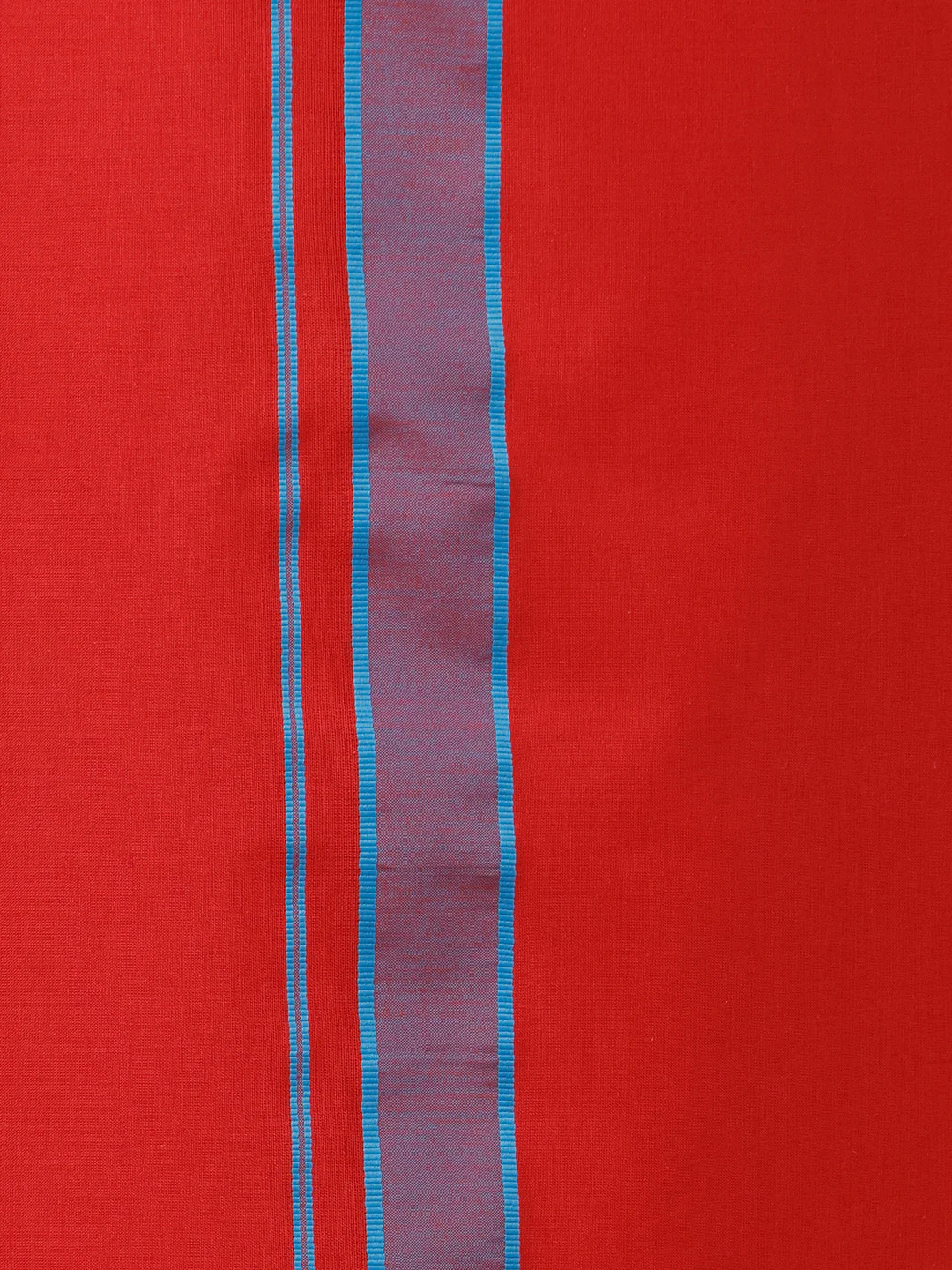 Men White Shirt with Single Layer Red Dhoti Combo - Image 3