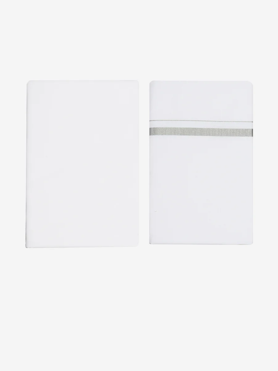 Men White Shirting with 1/2" inch Silver Jari Border Single Layer Dhoti Utsav - Image 3