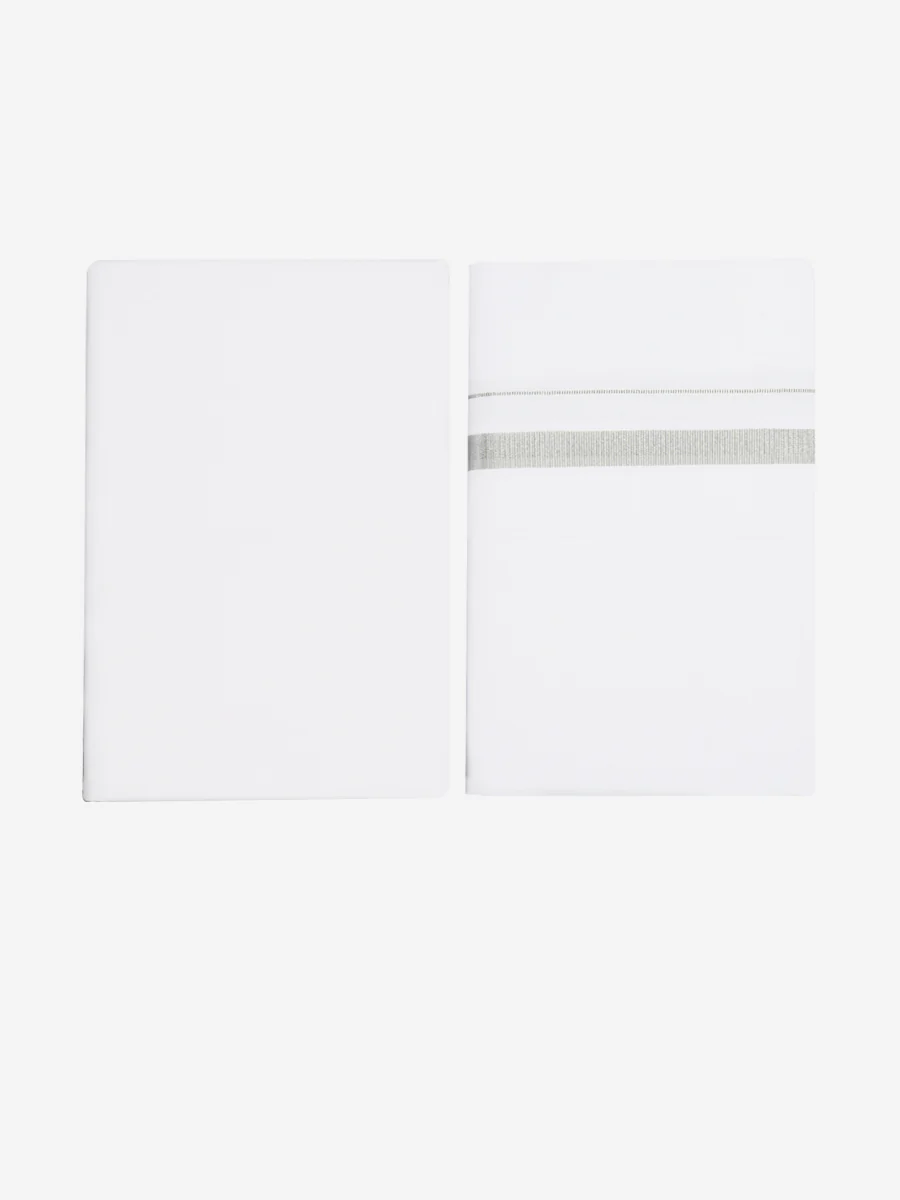 Men White Shirting with 3/4" inch Silver Jari Border Single Layer Dhoti Noble - Image 4