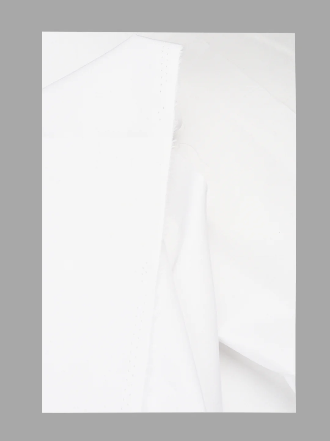 Men White Shirting with Small Border Dhoti Set - Image 5