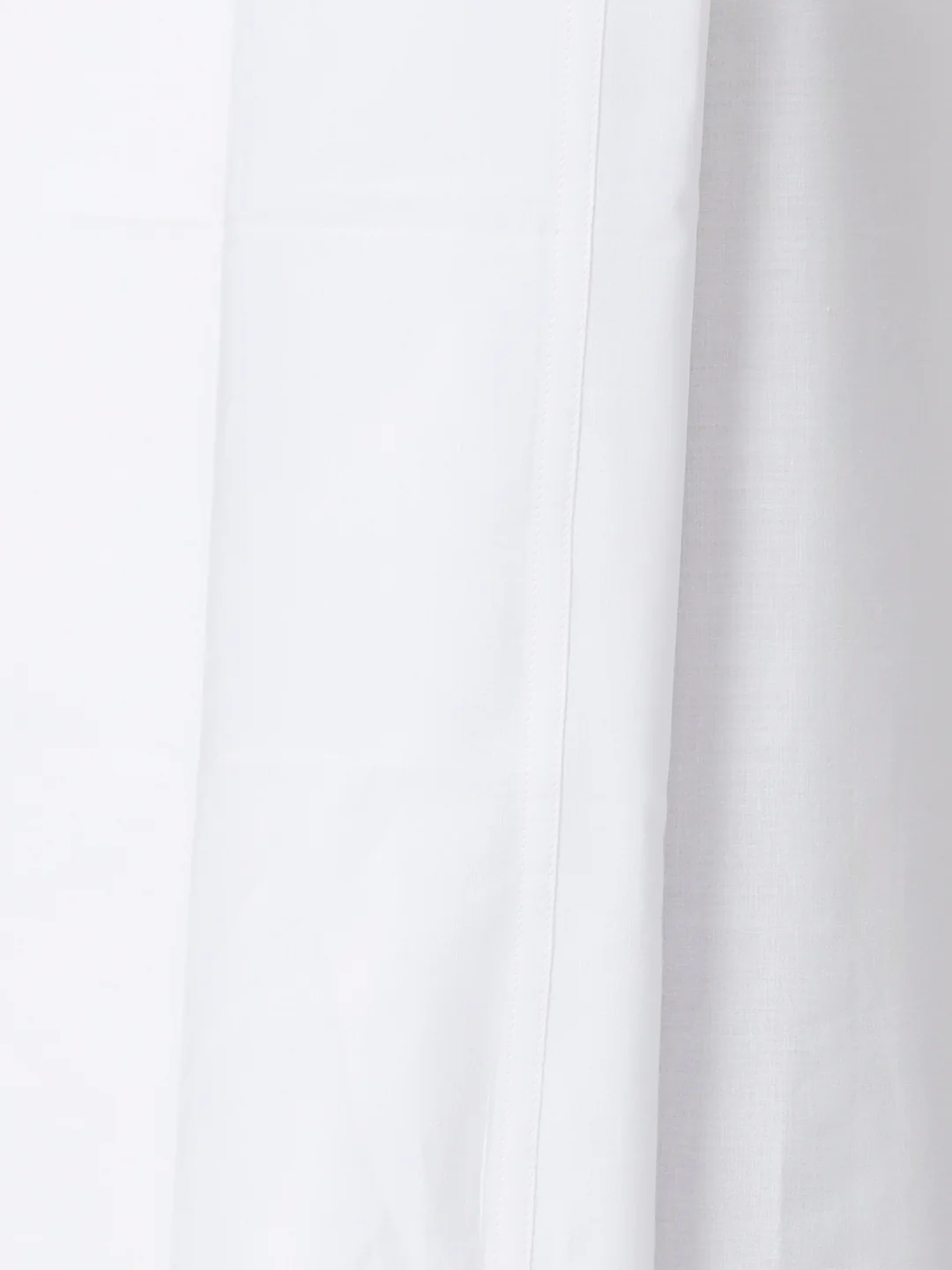Mens Cotton Full Sleeve White Medium Kurta Top with Stitched Prayer Dhoti Combo Samraj - Image 6