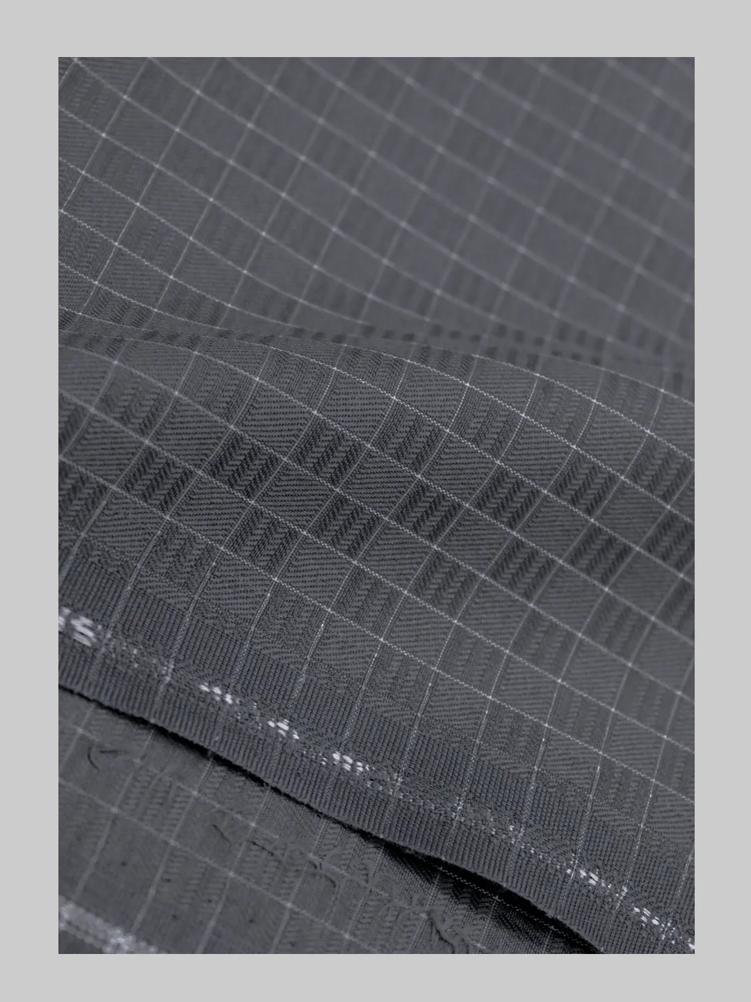 Men's Cotton Rich Checked Blue Shirt Fabric High Style - Image 4