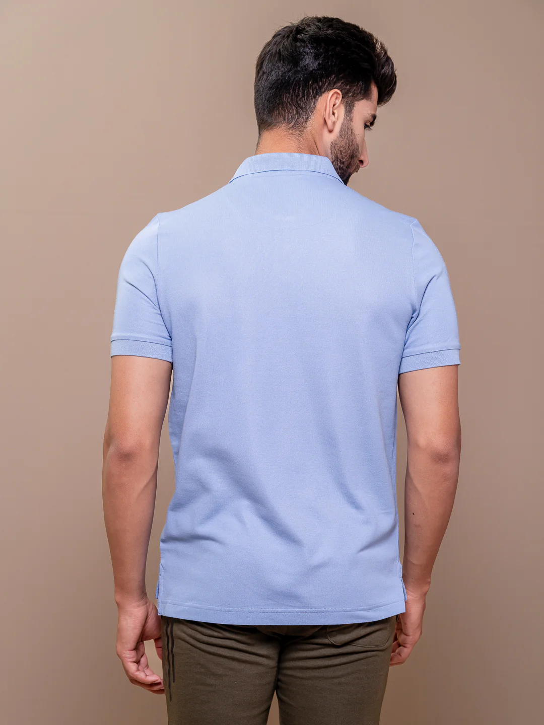 Cotton Rich Pique Polo Blue - Image 5