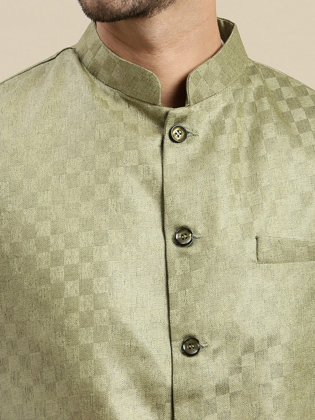 Mens Ethnic Jacket with Kurta Pyjama Set DD8 - Image 3