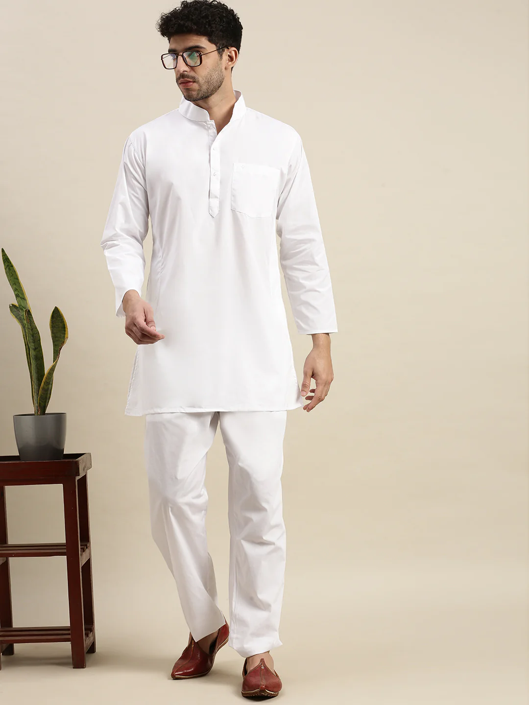 Mens Ethnic Jacket with Kurta Pyjama Set DW7 - Image 3