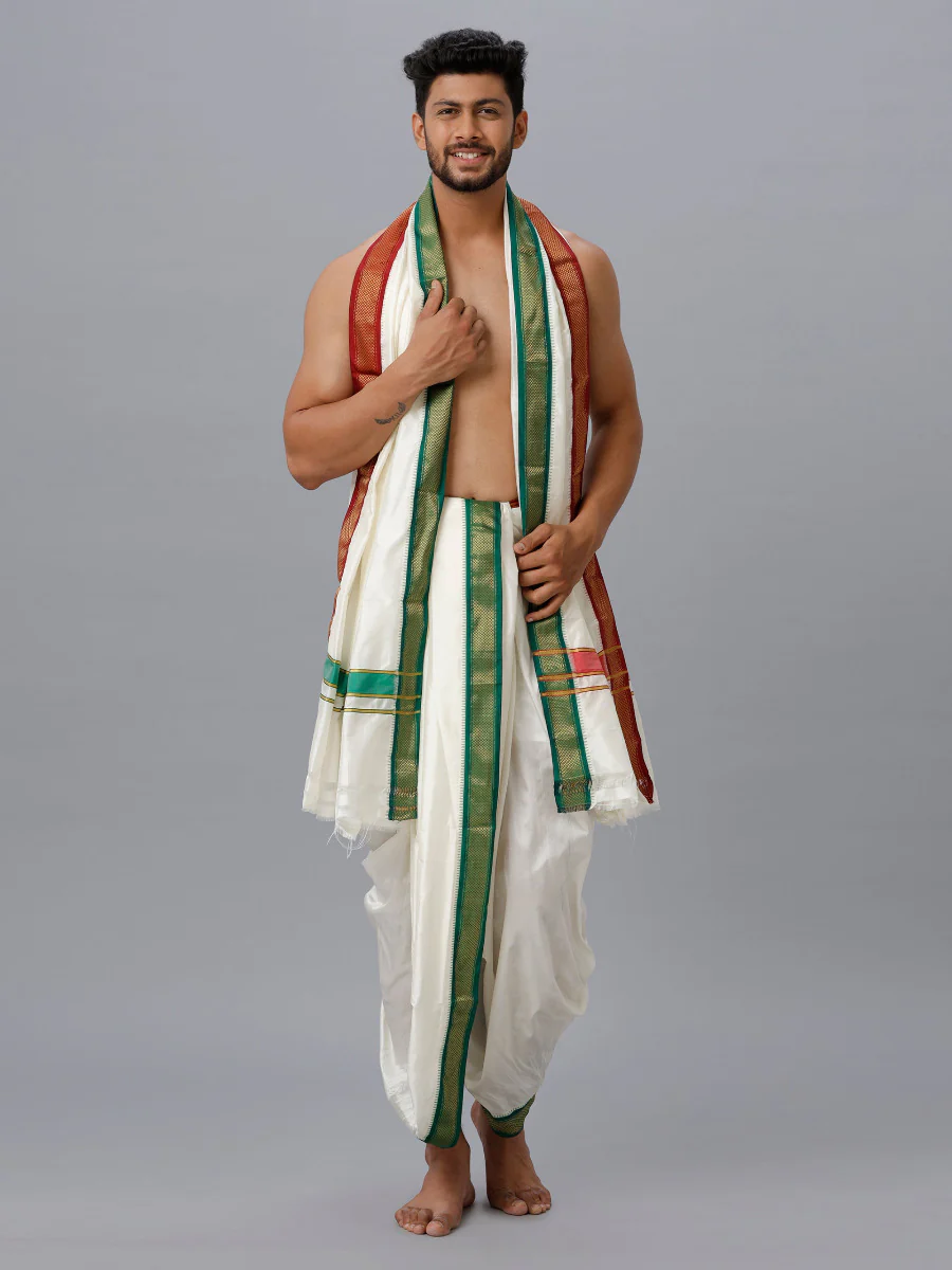 Men Silk Panchachakacham with Angavasthram 5K(8+4) Prasanthi - Image 2