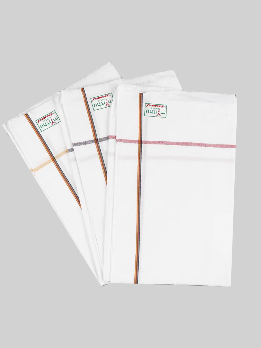 Mini Bath Towel White (3 PCs Pack)