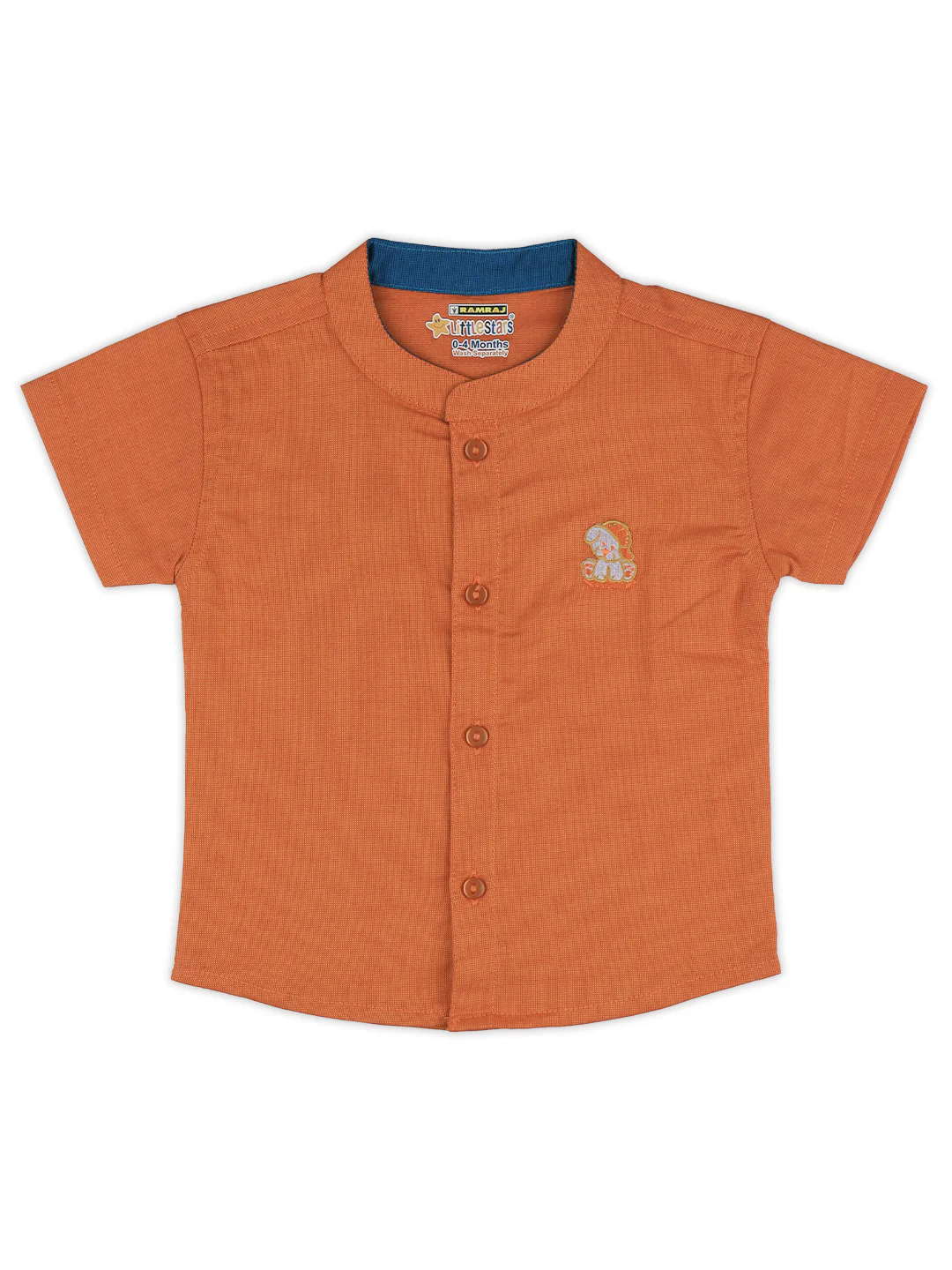 Born Baby Shirt & Dhoti Set Orange Set GL1 - Image 3
